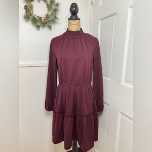 Leota The Olive Dress in Maroon